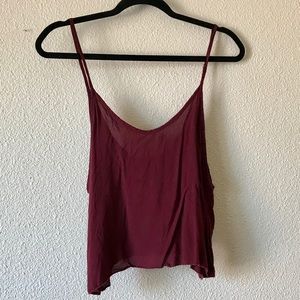 Maroon Crop Tank Top